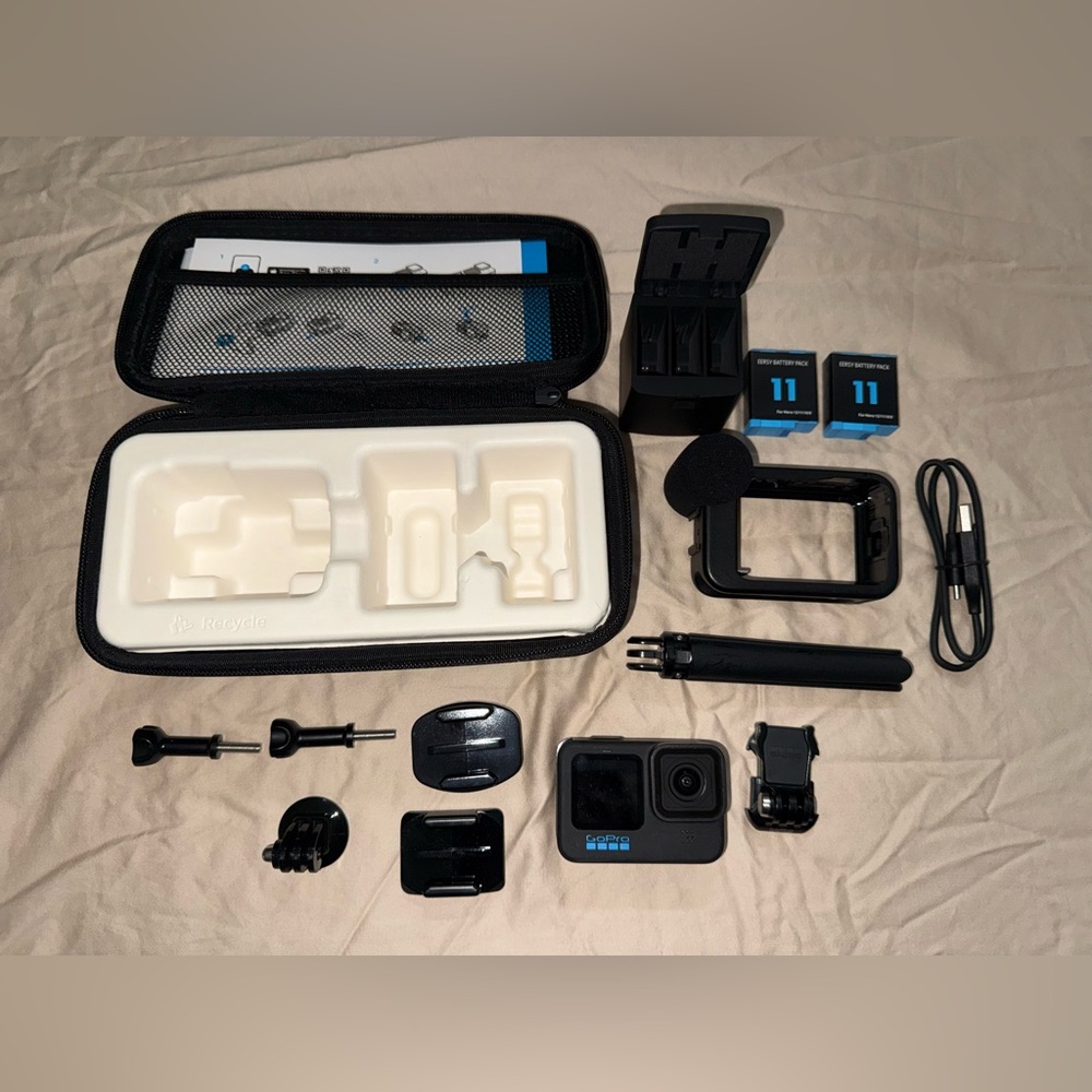 GoPro Hero 11 Black Digital Camera with Accessories - Black and Blue